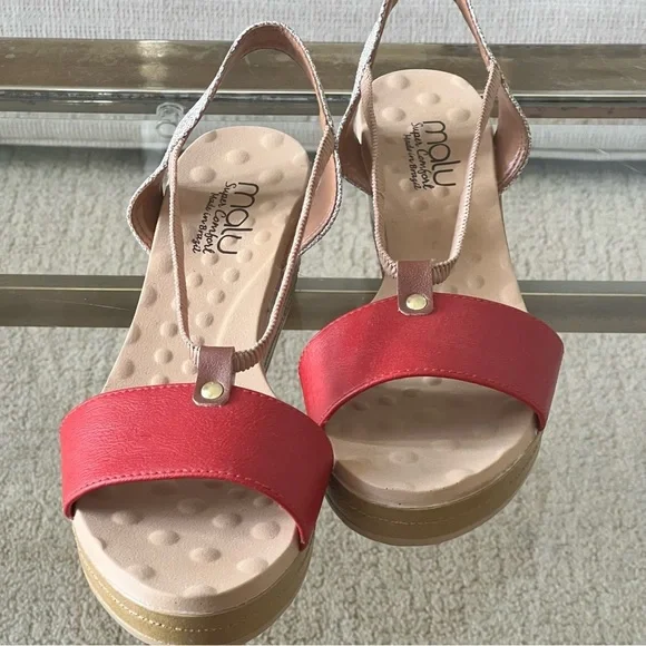 Red Slingback Sandals for Women - Picture 6 of 6